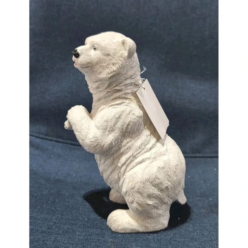 CVS White Polar Bear Glitter Christmas figurine NEW